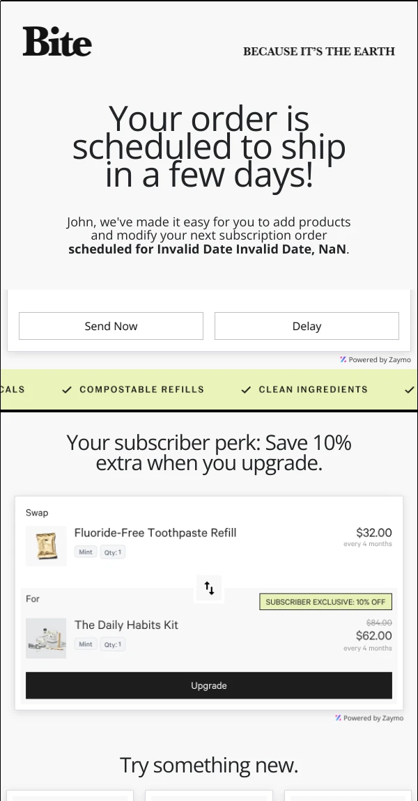 Billing reminder (10% off)