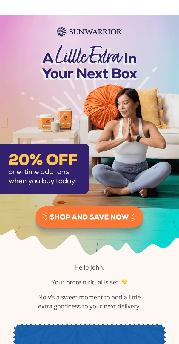 Subscription Flow - Cross Sell Branch 1 Email 1 (New Footer)